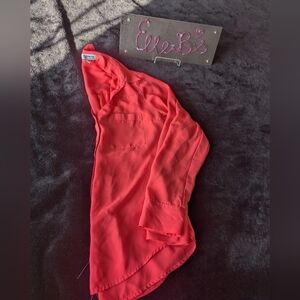 Elle B Coral Button-Up Blouse